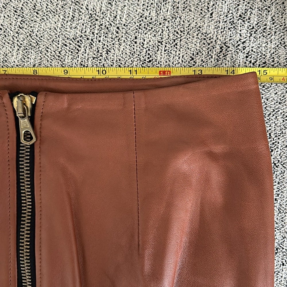 Rag and Bone Leather Mini Skirt w/ Full back zipper - Picture 6 of 6